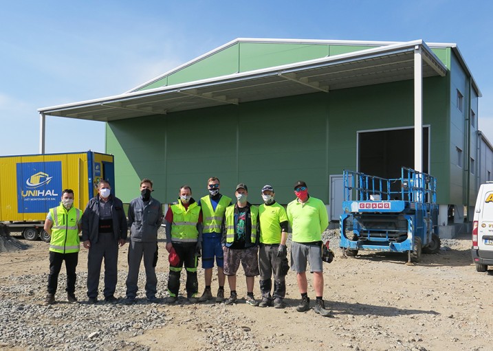 Nová montovaná hala Seedclean Huštěnovice